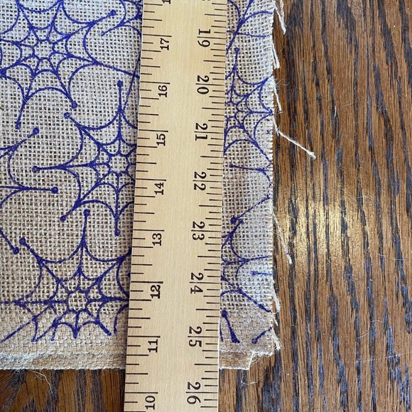 Halloween Spider Web Burlap 51 inches x 144 inches Rectangle Table Cloth Craft - Picture 3 of 6